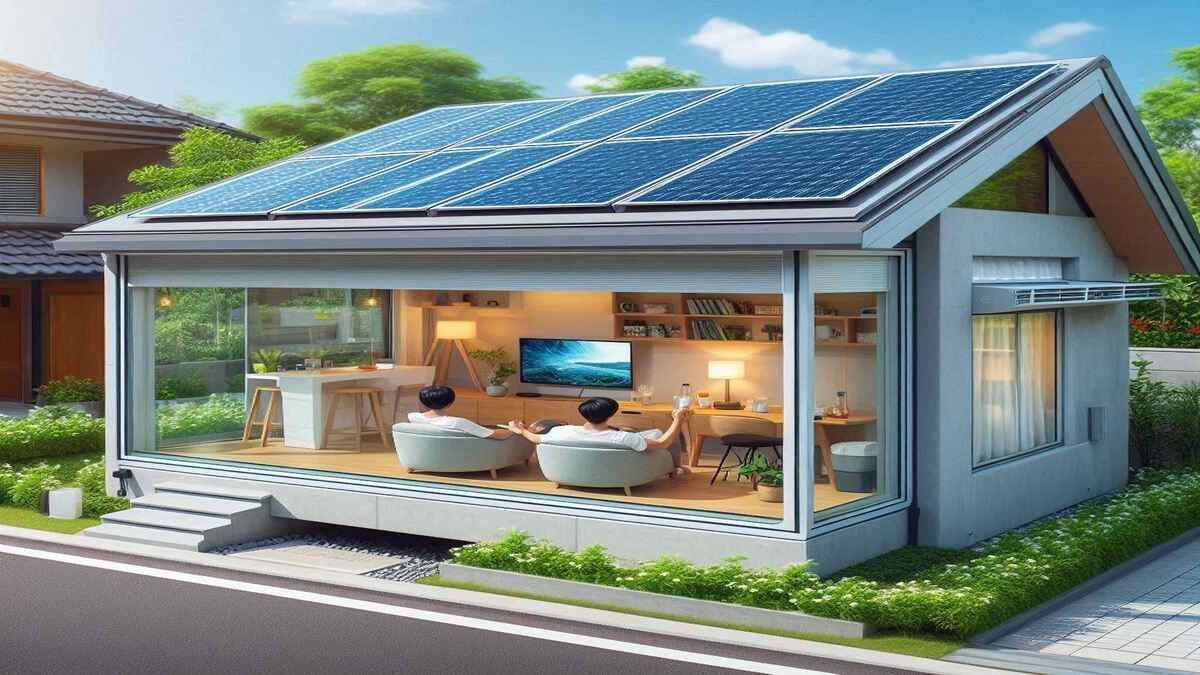 A home powered by a fuel less generator